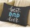 Happy Father's Day Lumbar Pillow Cases Best Dad Ever Mustache Beard Calligraphy Blue Black White Decorative Throw Pillow Cover Rectangle Cushion Covers Cotton Linen 12x20 Inch for Men Women